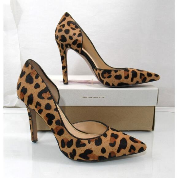 Jessica Simpson Claudette 2 D'Orsay Pumps Heels Leopard Size Right 8 / Left 8.5 - Picture 3 of 6
